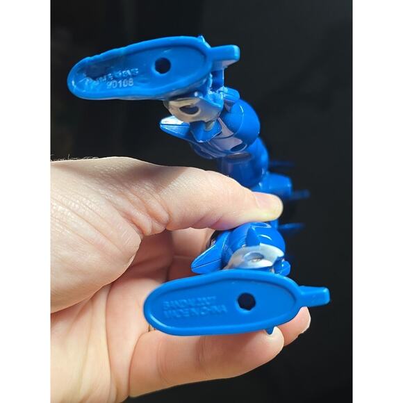 Vintage 2007 Bandai Jungle Fury Blue Shark Animorphin Power Rangers Figure Toy - Picture 5 of 5